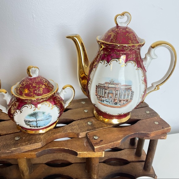 Rare Vintage Italian China Tea Set - ANTIQUE - Picture 3 of 12